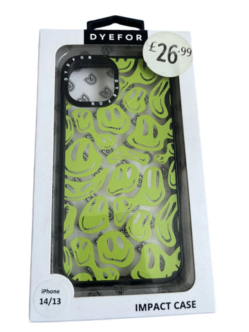 Dyefor Green Happy Face iPhone 14 / iPhone 13 Case